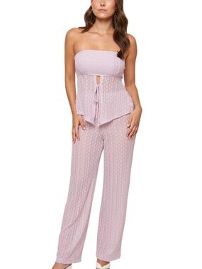 What Lo Wants Elaine Sheer Pant in Lavender